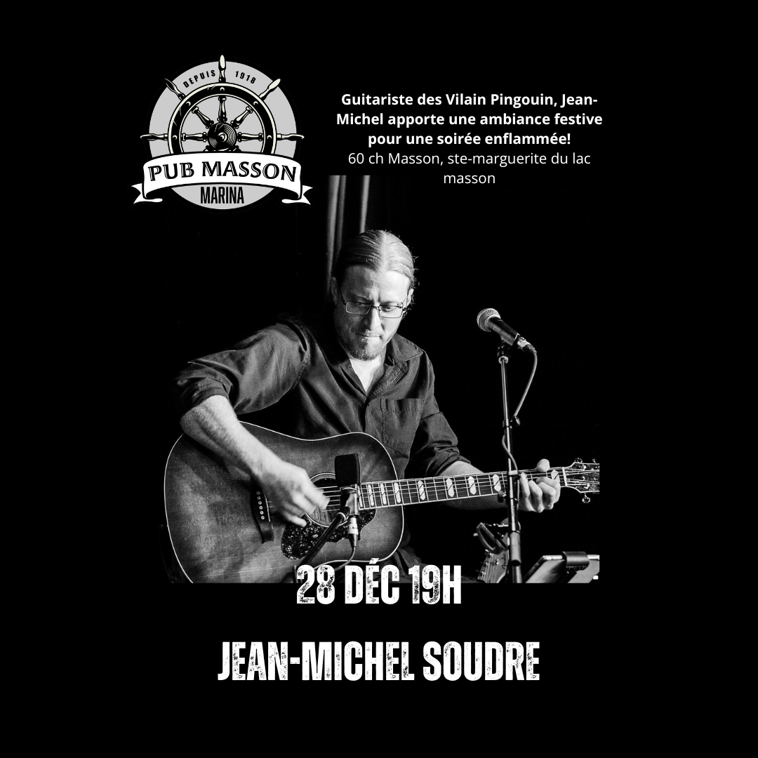 Soirée chansonnier Jean-Michel Soudre 28 décembre